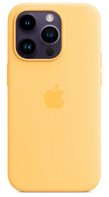Фото 1 — Чехол защитный iPhone 14 Pro Max Silicone Case желтый (Copy)