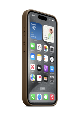 Фото 3 — Чехол защитный iPhone 15 Pro FineWoven Case with MagSafe Premium Taupe